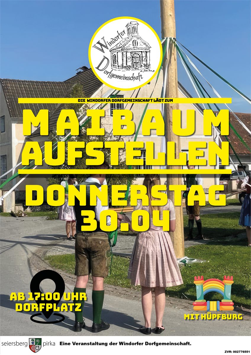 Grafikdesign: Maibaum Aufstellen