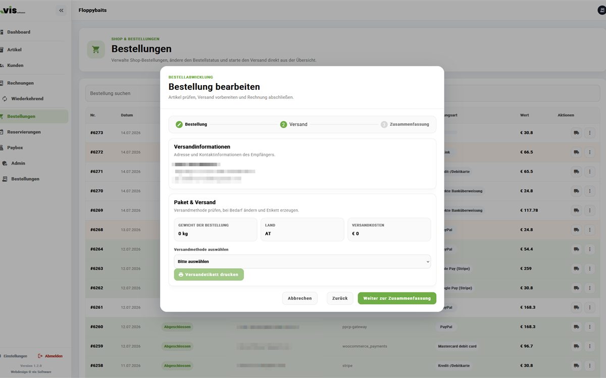 Automatische Bestellabwicklung als Beispiel einer Sonderentwicklung